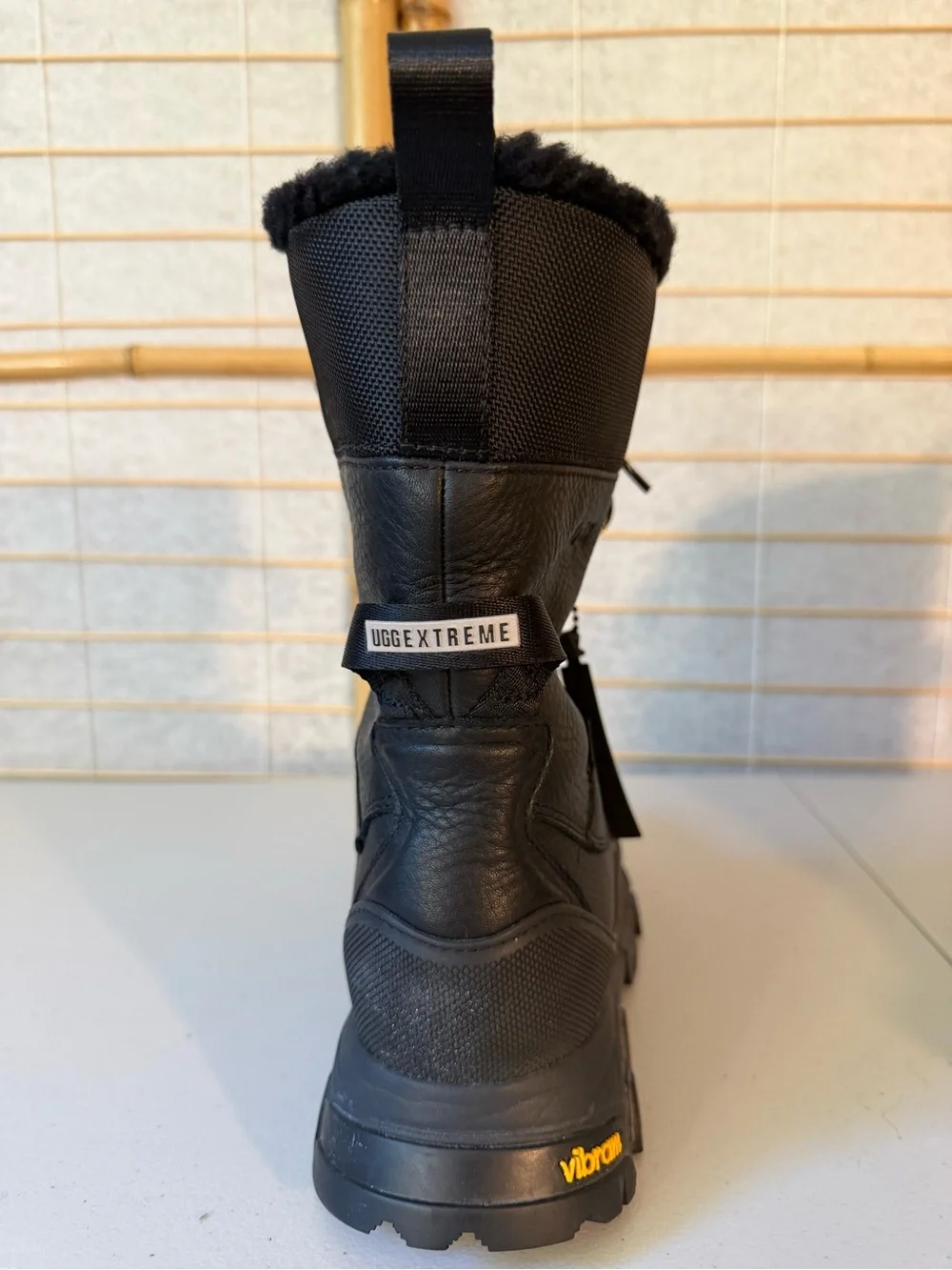 UGG Women's Black Lace-Up Winter Rain Boots